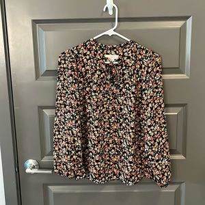 Loft floral long sleeved blouse